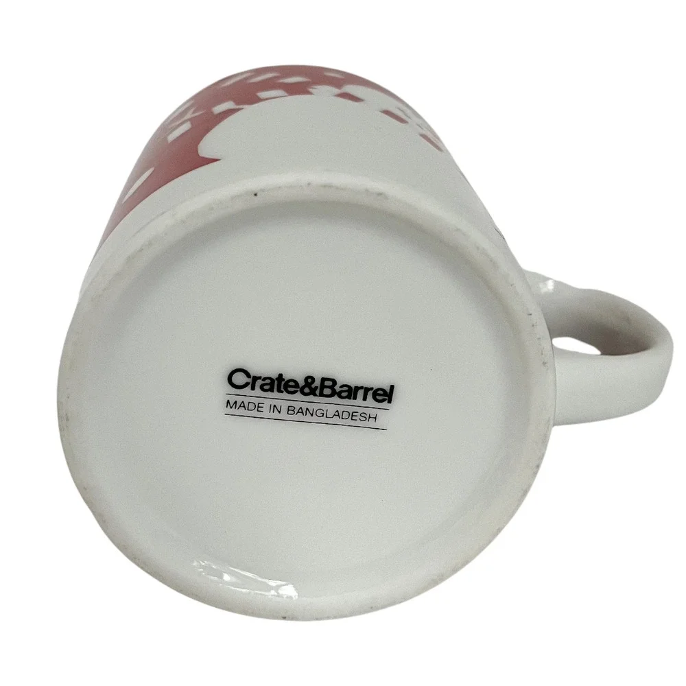 Crate and Barrel Holiday Snowman Tea and Coffee Mug